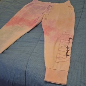 Victoria's Secret Pink Size Large Joggers Tie Dye